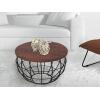 Couchtisch nachhaltig rund Wohnzimmer Massivholz London 55cm bassano