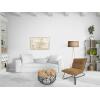 Couchtisch nachhaltig rund Wohnzimmer Massivholz London 55cm tabacco