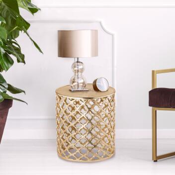 Dekotisch Beistelltisch Kairo Aluminium Orientalisch Metall gold