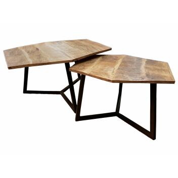 Couchtisch 2er Set Beistelltisch Wohnzimmertisch Paris altsilber