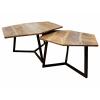 Couchtisch 2er Set Beistelltisch Wohnzimmertisch Paris altsilber