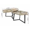 Couchtisch 2er Set Beistelltisch Wohnzimmertisch Paris altsilber