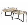 Couchtisch 2er Set Beistelltisch Wohnzimmertisch Paris schwarz matt