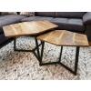 Couchtisch 2er Set Beistelltisch Wohnzimmertisch Paris schwarz matt