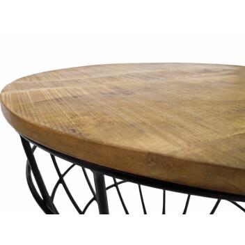 Couchtisch Lexington Wohnzimmer 75cm Massivholz nachhaltig tabacco
