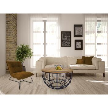 Couchtisch Lexington Wohnzimmer 75cm Massivholz nachhaltig tabacco