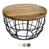 Couchtisch Lexington Wohnzimmer Dallas Ø 55cm Massivholz tabacco