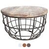 Couchtisch Lexington Wohnzimmer Dallas Ø 55cm Massivholz weiß gekälkt
