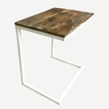 Couchtisch 2er Set Wohnzimmertisch Beistelltisch Atlanta tabacco/white
