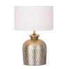Tischlampe Nachttischlampe ø 30 x H 52 cm Dekolampe Metall Sockel gold