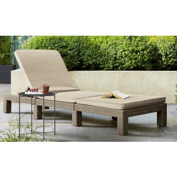 Beistelltisch Gartentisch Ø47 H51 Balkon Tisch Terassentisch rund Alberta Metall