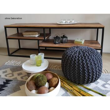 TV Lowboard Fernsehschrank TV Bord Liverpool Metall-Gestell schwarz
