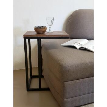 Beistelltisch Holz Sofatisch Laptoptisch C-Tisch Liverpool Metall Gestell