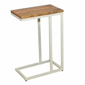 Beistelltisch Holz Sofatisch Laptoptisch C-Tisch Liverpool Metall Gestell