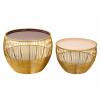 Beistelltisch 2er Set Dekotische Sofatisch Glamira Couchtisch purple-rose