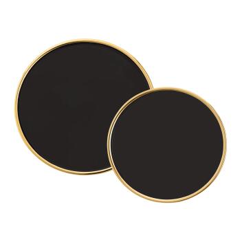 Beistelltisch 2er Set Dekotische Sofatisch Glamira Couchtisch gold schwarz