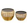 Beistelltisch 2er Set Dekotische Sofatisch Glamira Couchtisch gold schwarz