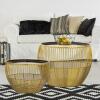 Beistelltisch 2er Set Dekotische Sofatisch Glamira Couchtisch gold schwarz