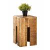 Hocker quadratisch Blumensäule Sitzhocker Blumenhocker Beistelltisch Mangoholz