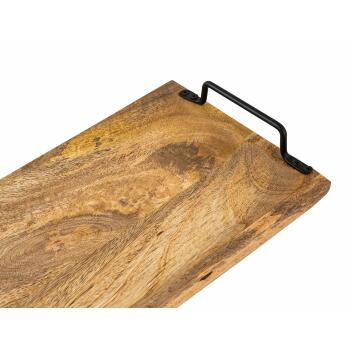 Holztablett Tablett Serviertablett Tablett aus Mangoholz massivholz