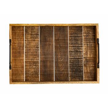 Holztablett Set 2 Stück 46x31cm Serviertablett Serviertablett  aus Mangoholz