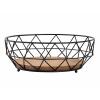 Obstkorb 12-teilig Brotkorb ø 28 cm Obstschale rund Metall schwarz