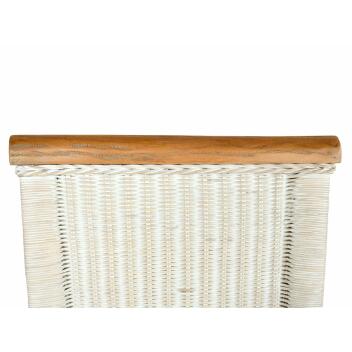 Esszimmer Stühle Set 2 Stück mit Armlehnen Rattanstühle weiß Rattan nachhaltig