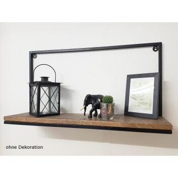 Bücher Regal Wandregal Bücherbord 75 x 40 cm Liverpool Metall-Gestell schwarz