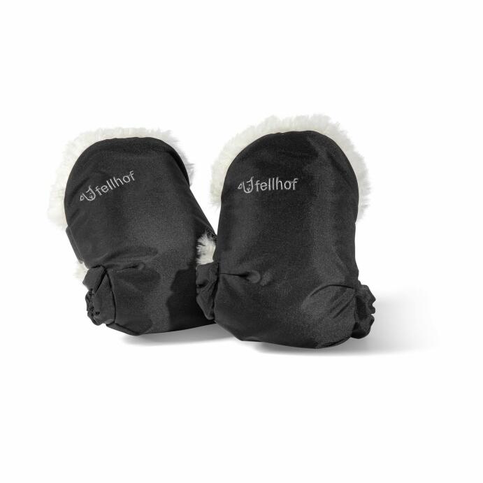 Fellhof Handwärmer UNI zweiteilig schwarz, 100% Bio Ökotex für Buggys