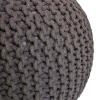 Strickhocker 2er Set Pouf Sitzpouf Sitzpuff Pouf Bodenkissen Ø 55cm