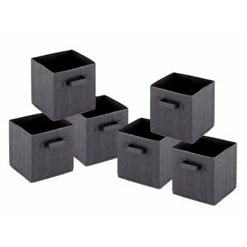 Aufbewahrungsboxen 6er Set faltbar Faltbox 26cm Aufbewahrungskiste quadratisch