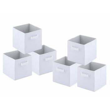 Aufbewahrungsboxen 6er Set faltbar Faltbox 26cm Aufbewahrungskiste quadratisch