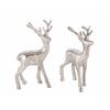 Deko Figur Hirsch 2er Set Tischdekoration Tierfigur silber o. gold Aluminium