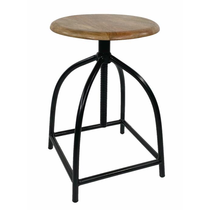 Drehhocker Barhocker Hocker Drehstuhl höhenverstellbar Massivholz Metall