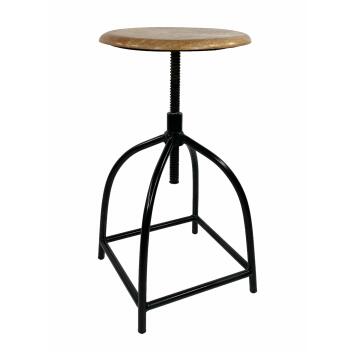 Drehhocker Barhocker Hocker Drehstuhl höhenverstellbar Massivholz Metall