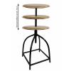 Drehhocker Barhocker Hocker Drehstuhl höhenverstellbar Massivholz Metall