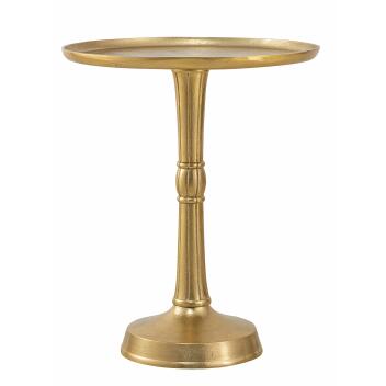 Beistelltisch Metall rund Dekotisch Adlon mit Design Mittelfuß Aluminium gold
