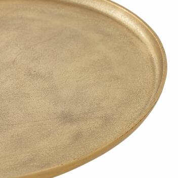 Beistelltisch Metall rund Dekotisch Adlon mit Design Mittelfuß Aluminium gold