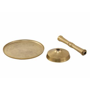 Beistelltisch Metall rund Dekotisch Adlon mit Design Mittelfuß Aluminium gold