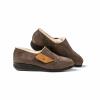 Fellhof Pantoffel Hausschuhe COMODA Herren dunkelbraun 41/49