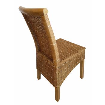 Esszimmer Stühle Set Rattanstühle Perth 4 Stück braun Korbstühle nachhaltig
