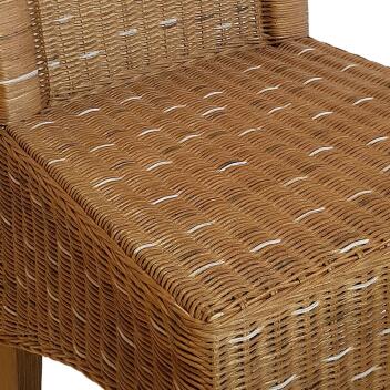 Esszimmer Stühle Set Rattanstühle Perth 4 Stück braun Korbstühle nachhaltig