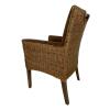 Esszimmer Stühle Set 4 Stück Rattan Bilbao Polstersessel prairie brown