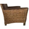 Esszimmer Stühle Set 4 Stück Rattan Bilbao Polstersessel prairie brown