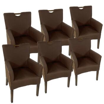 Esszimmer Stühle Set 6 Stück Rattan Bilbao...