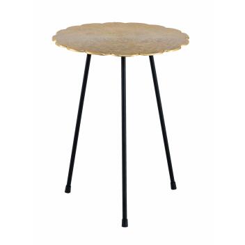 Beistelltisch Set 4-teilig Metall Dekotisch ø 35 cm rund Aluminium Gold