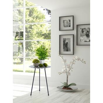 Beistelltisch Set 4-teilig Metall Dekotisch ø 35 cm rund Aluminium Silber