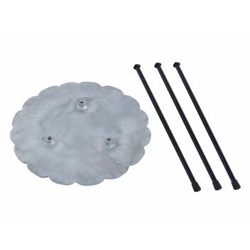 Beistelltisch Set Metall Dekotisch ø 35 cm Aluminium mit Struktur Silber