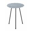 Beistelltisch Set Metall Dekotisch ø 35 cm Aluminium mit Struktur Silber
