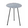 Beistelltisch Set Metall Dekotisch ø 35 cm Aluminium mit Struktur Silber